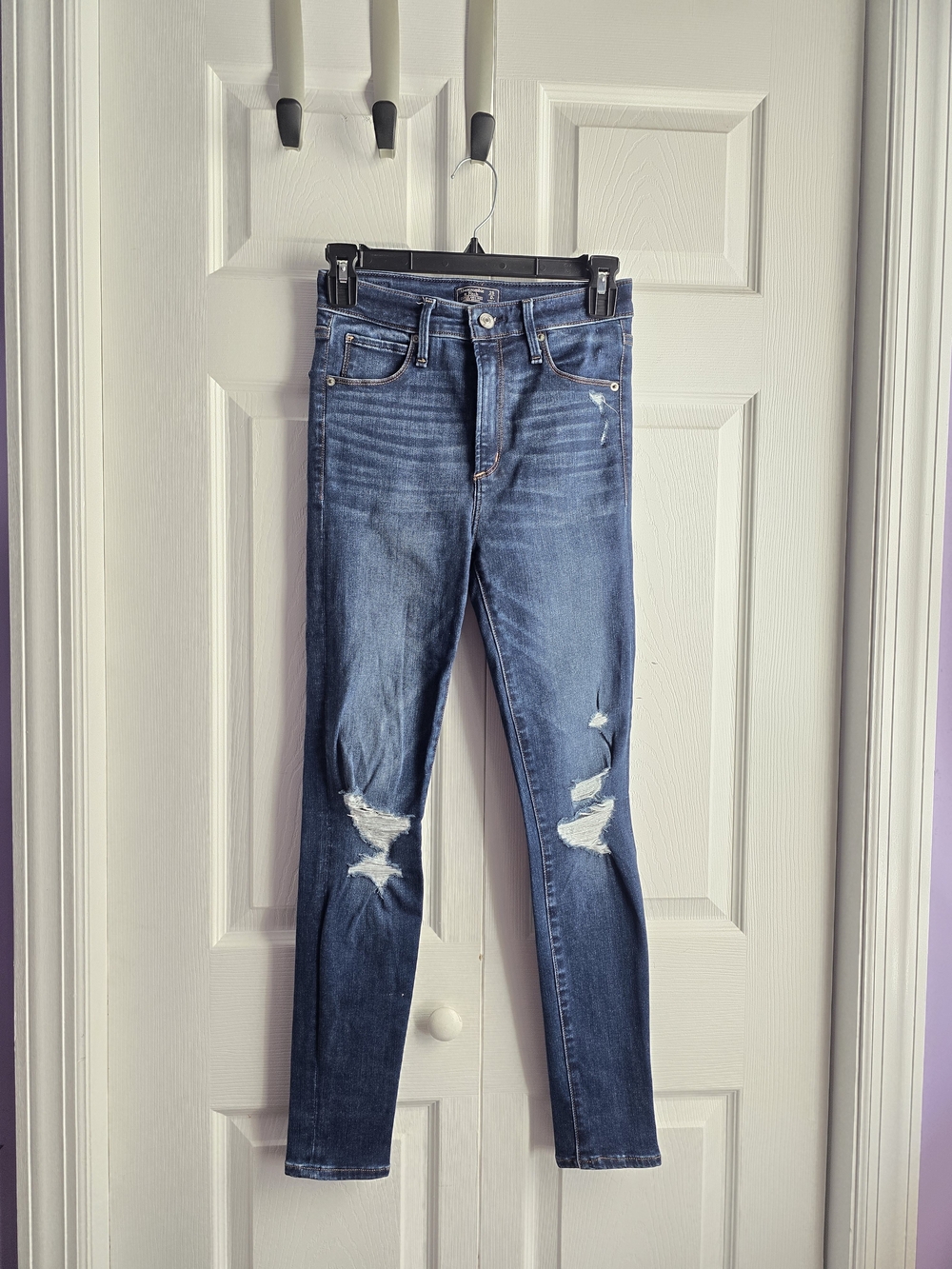 Abercrombie & Fitch Simone High Rise Super Skinny Jeans Size 25 Length 37.5in
